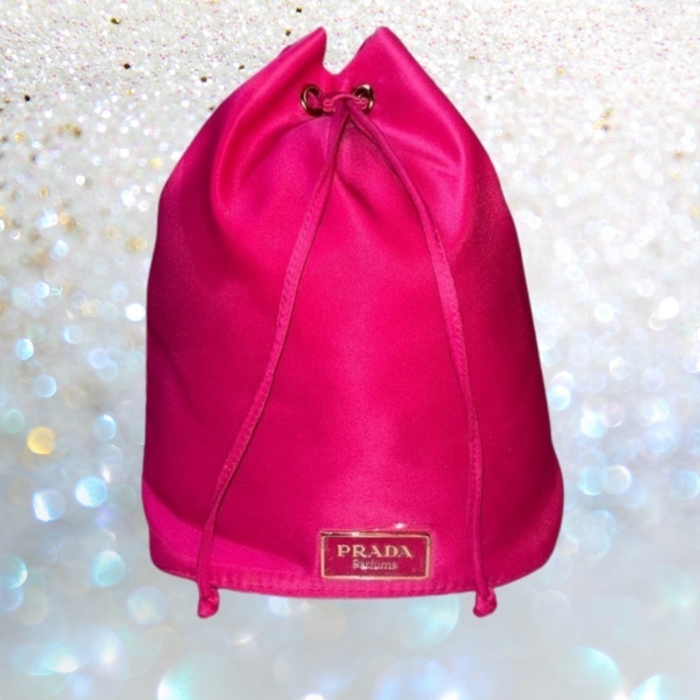 Authentic Prada Parfums Pouch Drawstring Pink - Picture 10 of 10